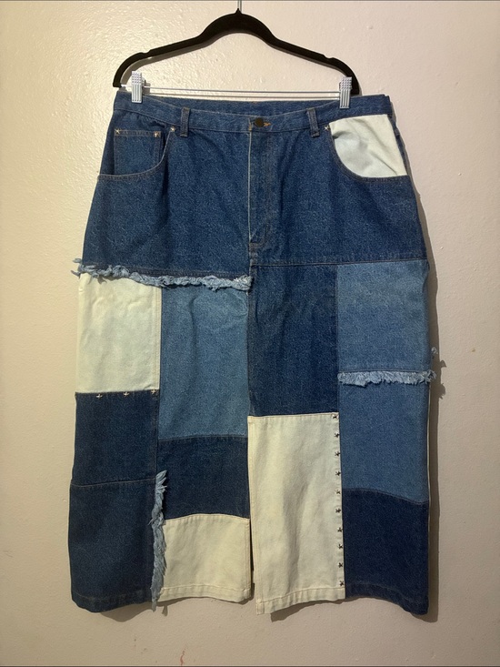 Roaman's Dresses & Skirts - Roaman's Patchwork Denim Maxi Skirt
